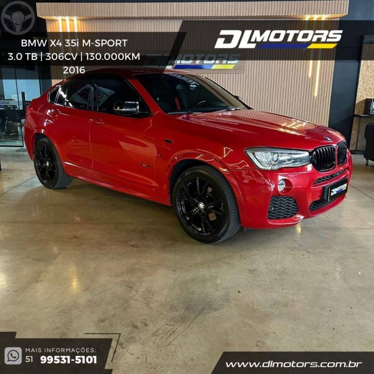 BMW - X4 3.0 M SPORT 35I 4X4 24V TURBO 4P AUTOMATICO - 2016/2016 - VERMELHA - R$ 179.800,00