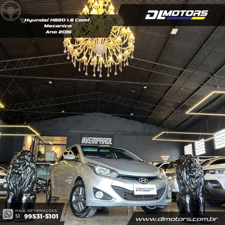 HYUNDAI - HB20 1.6 COMFORT PLUS 16V FLEX 4P MANUAL - 2015/2015 - PRATA - R$ 55.800,00