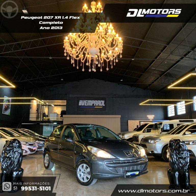 PEUGEOT - 207 1.4 XR 8V FLEX 4P MANUAL - 2012/2013 - CINZA - R$ 25.800,00